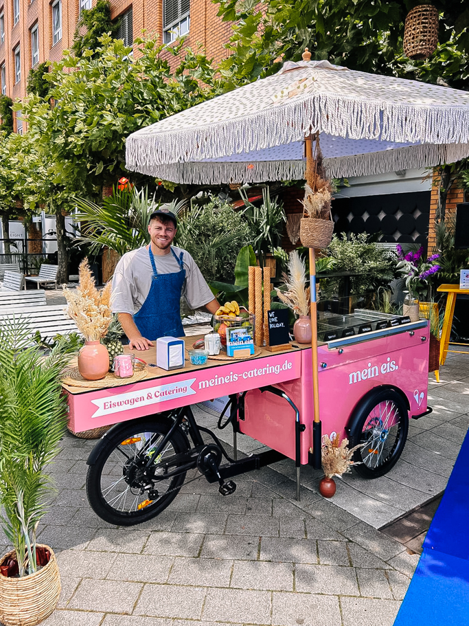 Eisfahrrad mieten mobile eistheke sommerfest catering handgemachtes eis