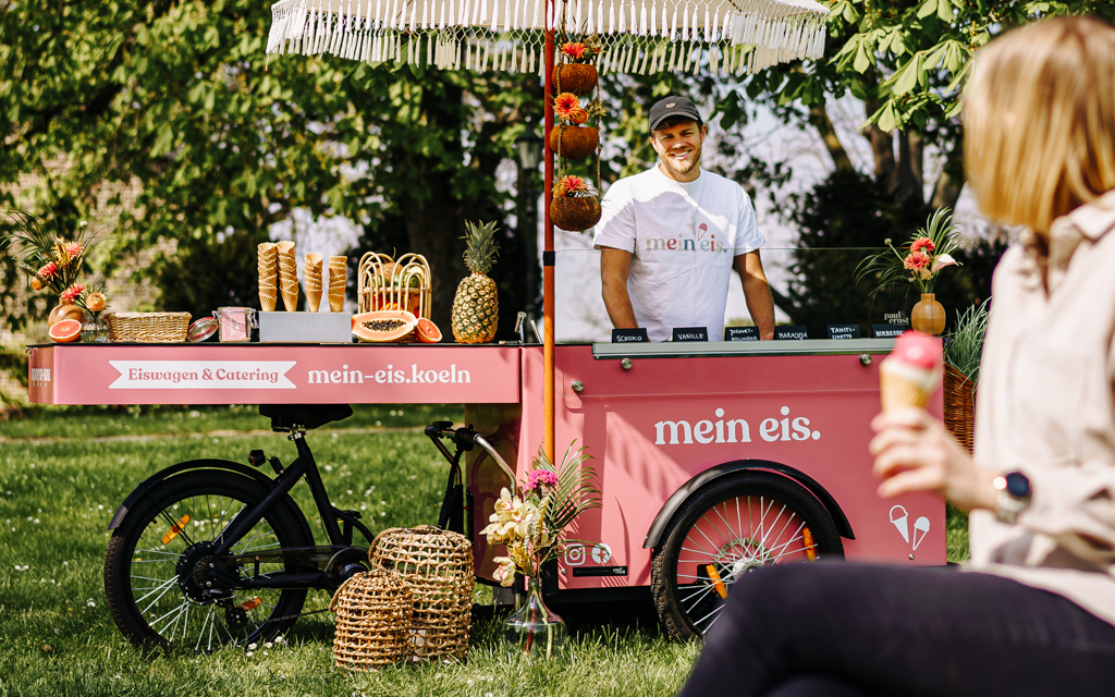 Eisfahrrad buchen mein eis Foodtruck Eisbike mobil koeln bonn duesseldorf